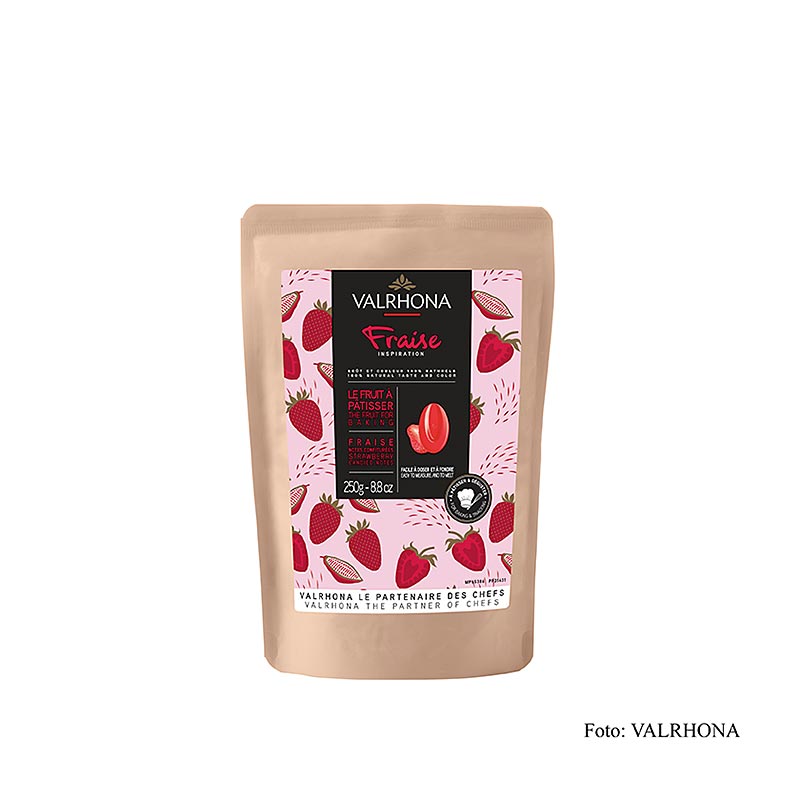 Valrhona Inspiration Jordgubbe – jordgubbsspecialitet med kakaosmör, 250 g