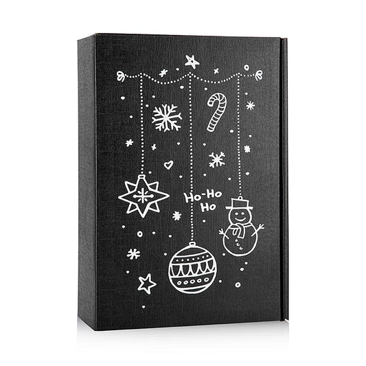 Vinpresentkartong "Seta Schwarz X-Mas", presentkartong för 3 flaskor, 360x250x90, 1 St