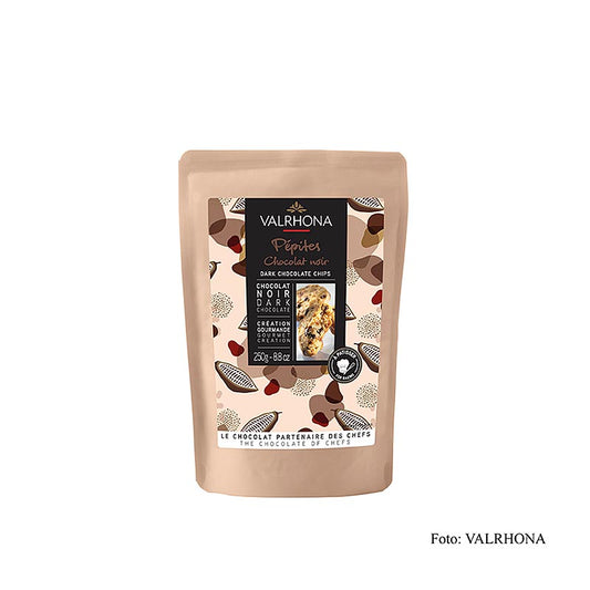 Valrhona Pépites noire, chokladdroppar, mörk, bakfast (31841), 250 g