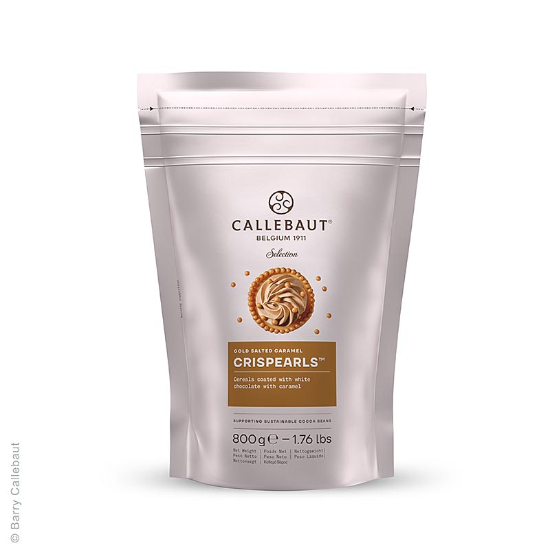Crispearls Salted Caramel, krispiga saltkaramellpärlor, Mona Lisa Callebaut, 800 g