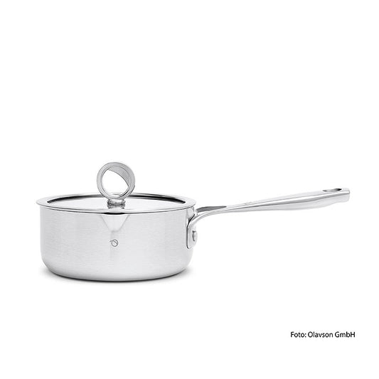 Olavson kopparkärl med handtag, med lock, 16 cm, 1,3 l, för alla spistyper, 1 st
