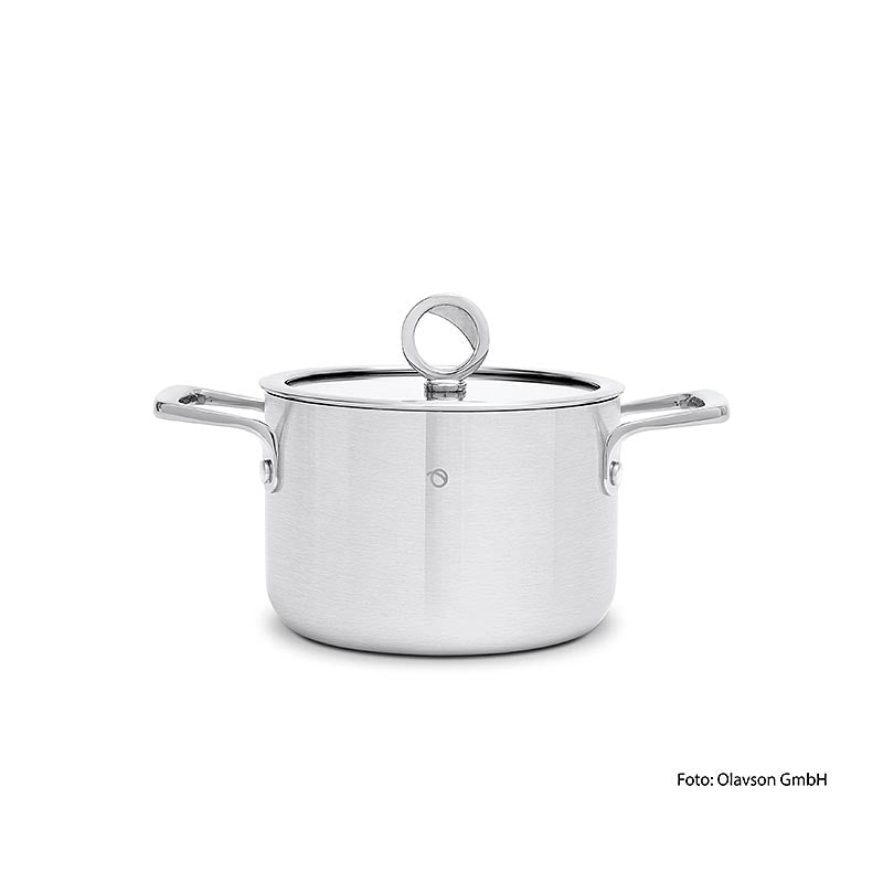 Olavson kokkärl med kopparkärna, med lock, 16 cm, 2 l, för alla spistyper, 1 st