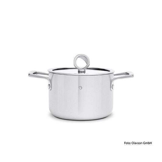 Olavson kokkärl med kopparkärna, med lock, 16 cm, 2 l, för alla spistyper, 1 st