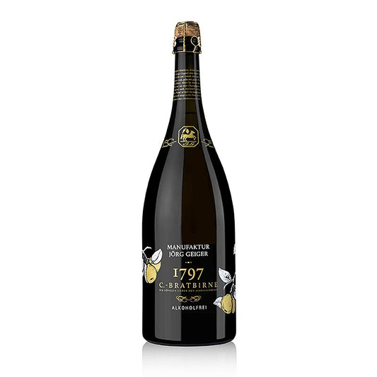 Jörg Geiger päronskummande vin av C-Bratbirne, alkoholfritt, Magnum, 1,5 l
