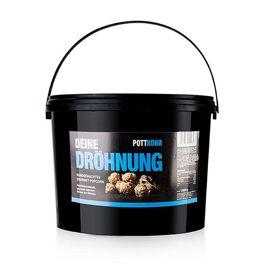 Pottkorn – Deine Dröhnung, popcorn med choklad, espresso, whisky, 1 kg