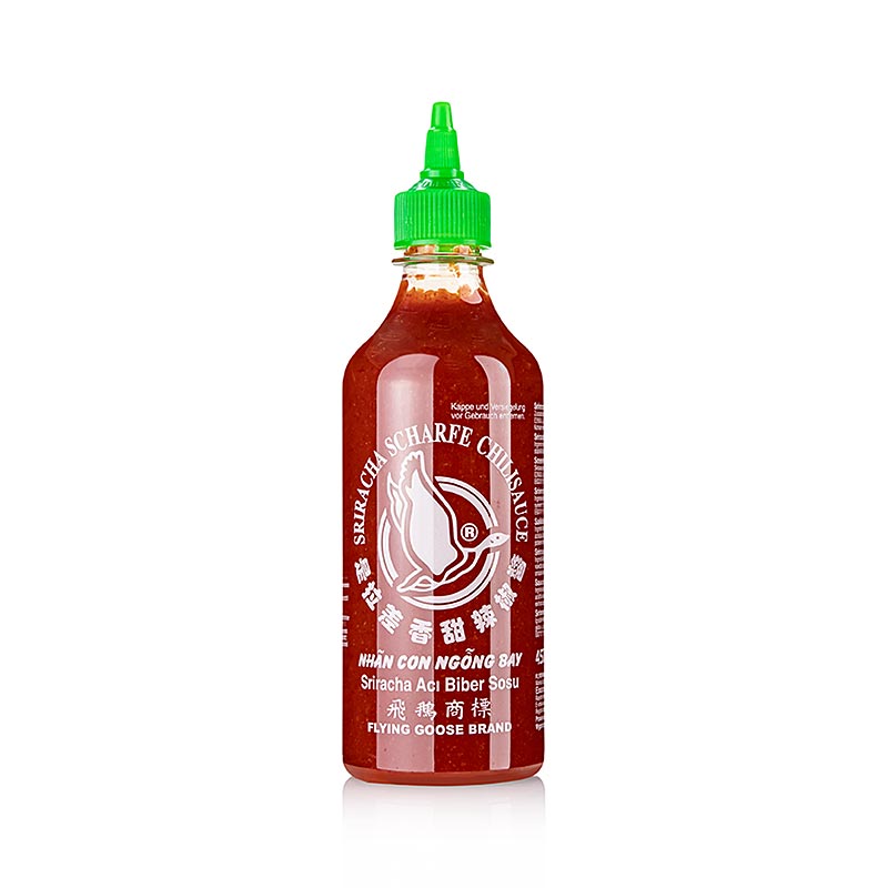 Chilisås – Sriracha, stark, squeezeflaska, Flying Goose, 455 ml