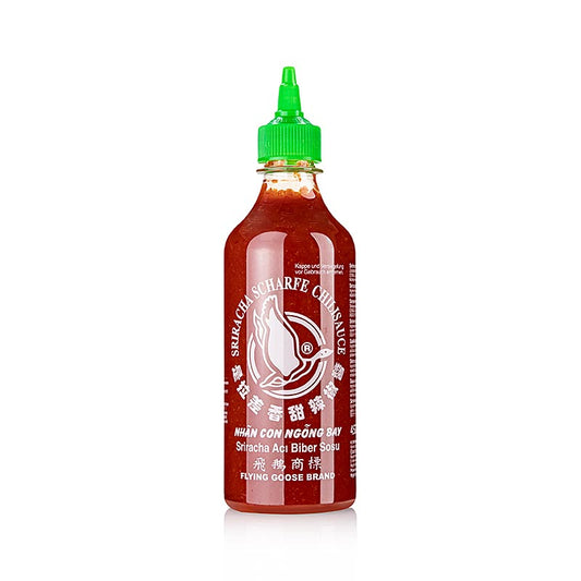 Chilisås – Sriracha, stark, squeezeflaska, Flying Goose, 455 ml