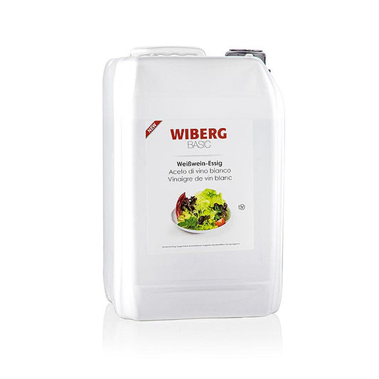 Wiberg BASIC vitvinsvinäger, 6 % syra, av fullmogna druvor, 5 l