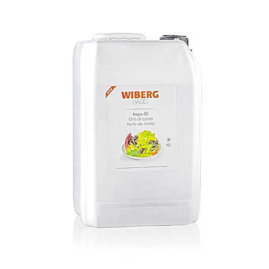 Wiberg BASIC rapsolja, kallpressad, milt dämpad, 5 l