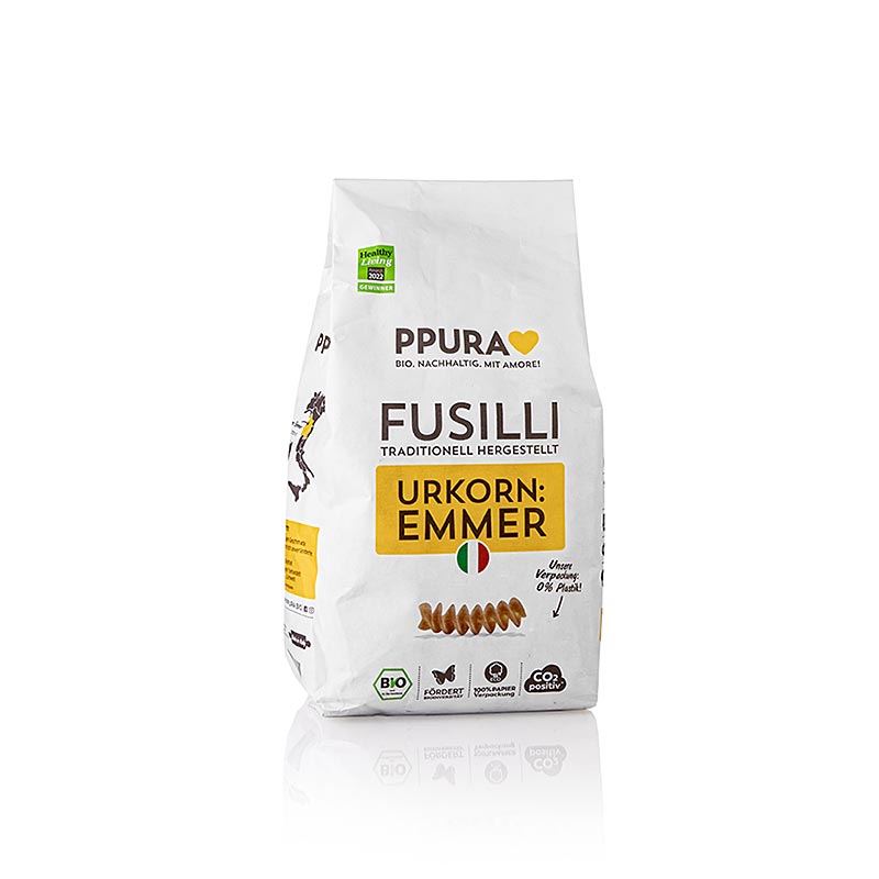 Ppura Fusilli-pasta av italiensk emmer, ekologisk, 500 g