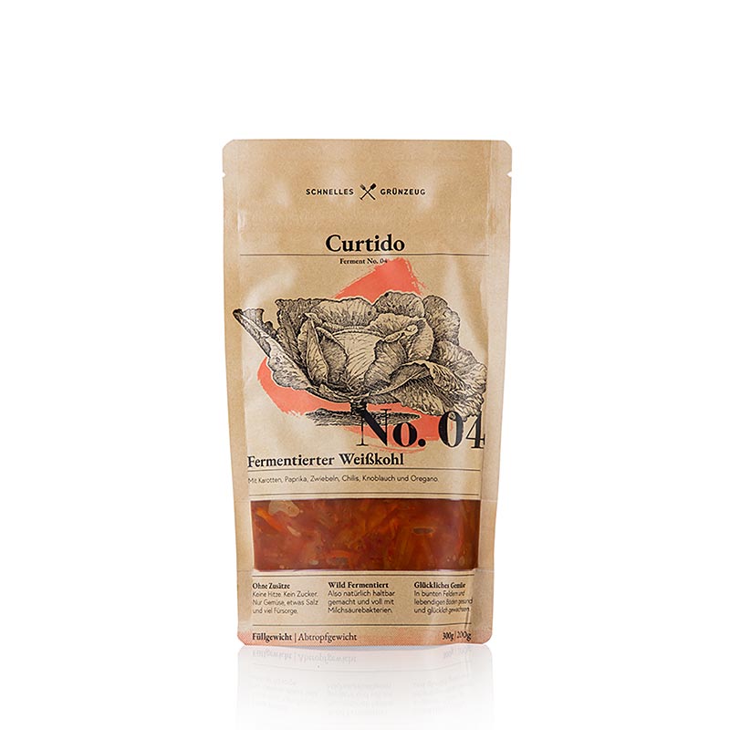 Schnelles Grünzeug – nr 4 Curtido (fermenterad vitkål med paprika och chili), 330 g