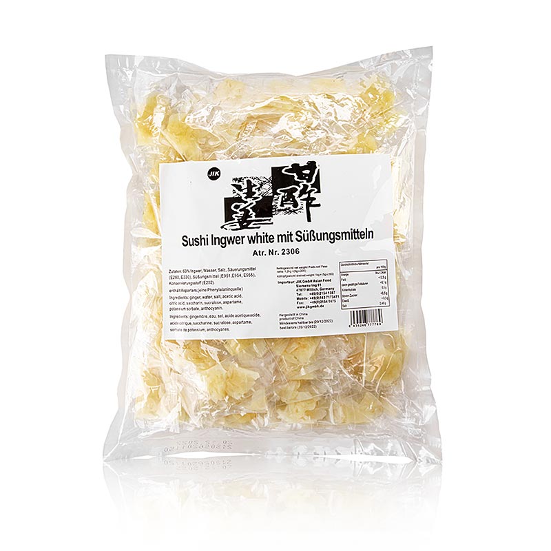 Ingefära, inlagd, gul, i portionspåsar, 1 kg, 200 x 5 g