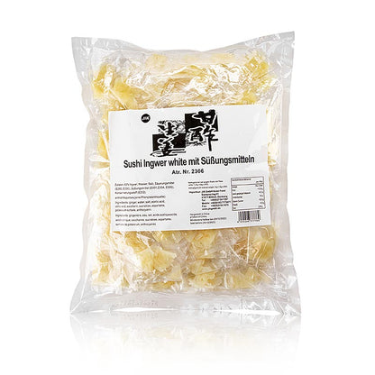 Ingefära, inlagd, gul, i portionspåsar, 1 kg, 200 x 5 g