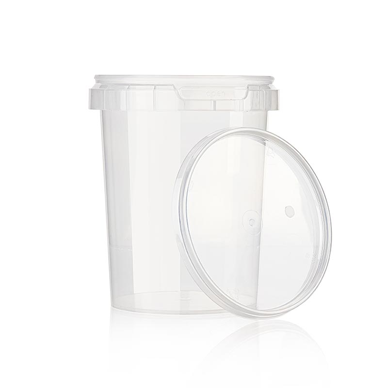 Plastburk "Circlecup", rund, med lock, ø 95x120 mm, 520 ml, 1 st