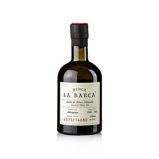Rökt olivolja, 100 % Arbequina, Finca La Barca, 250 ml