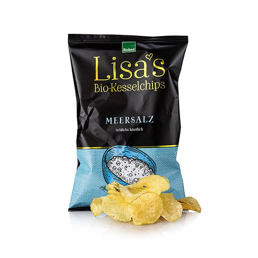 Lisa's potatischips, bakade i gryta, med havssalt, ekologiska, 50 g