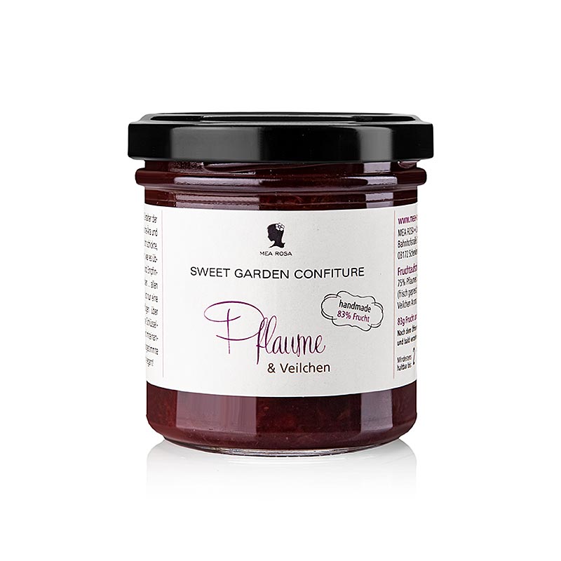 Sweet Garden Confiture – Plommon- och violfruktpålägg, Mea Rosa, 180 g