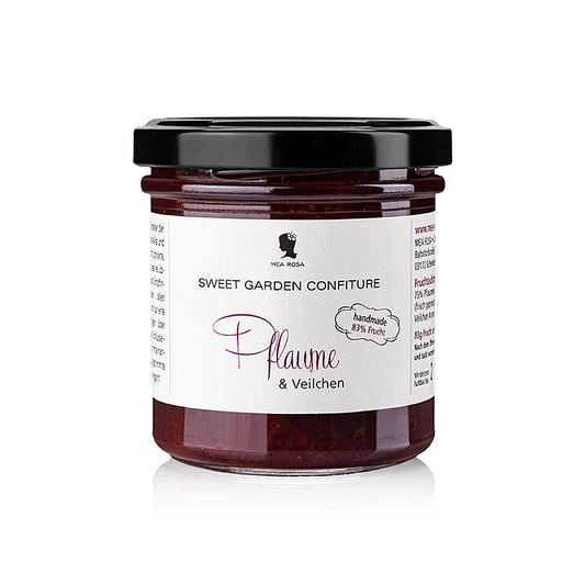 Sweet Garden Confiture – Plommon- och violfruktpålägg, Mea Rosa, 180 g