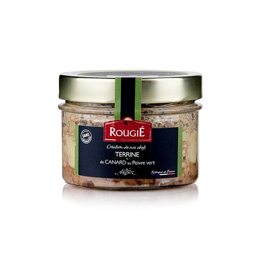 Terrin av anka, med grönpeppar, Rougie, 180 g