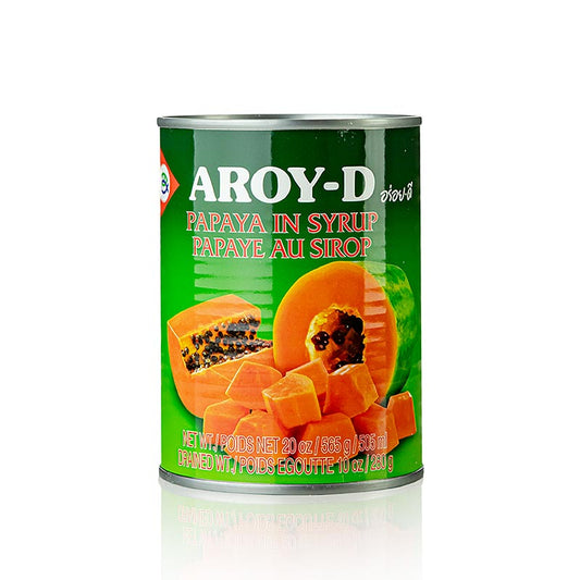 Papayabitar, i sockerlag, Aroy-D, 565 g