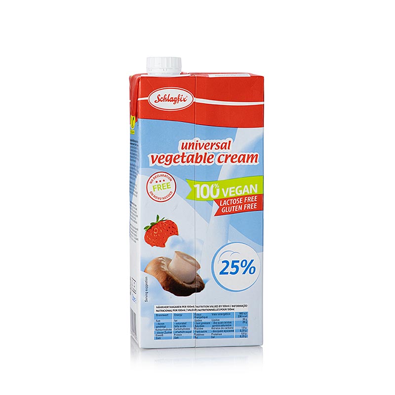 Vispgrädde, 25 % fett, vegansk, Schlagfix, 1 l