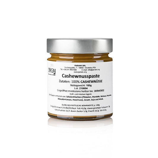Cashewpasta, rostad, 100 % cashewnötter, Pariani, 180 g