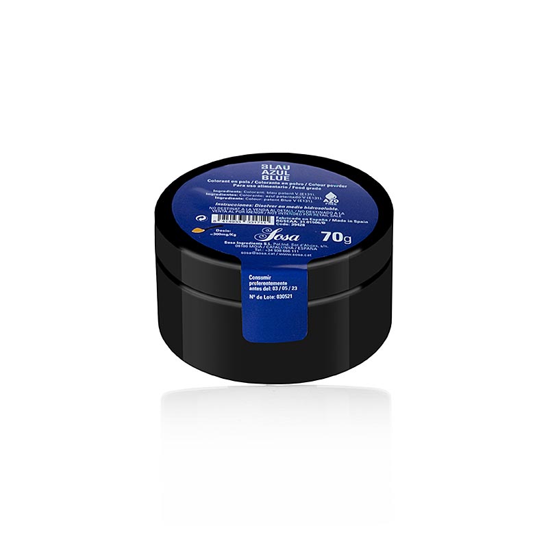 Sosa livsmedelsfärg blå, pulver, vattenlöslig (39428), 70 g