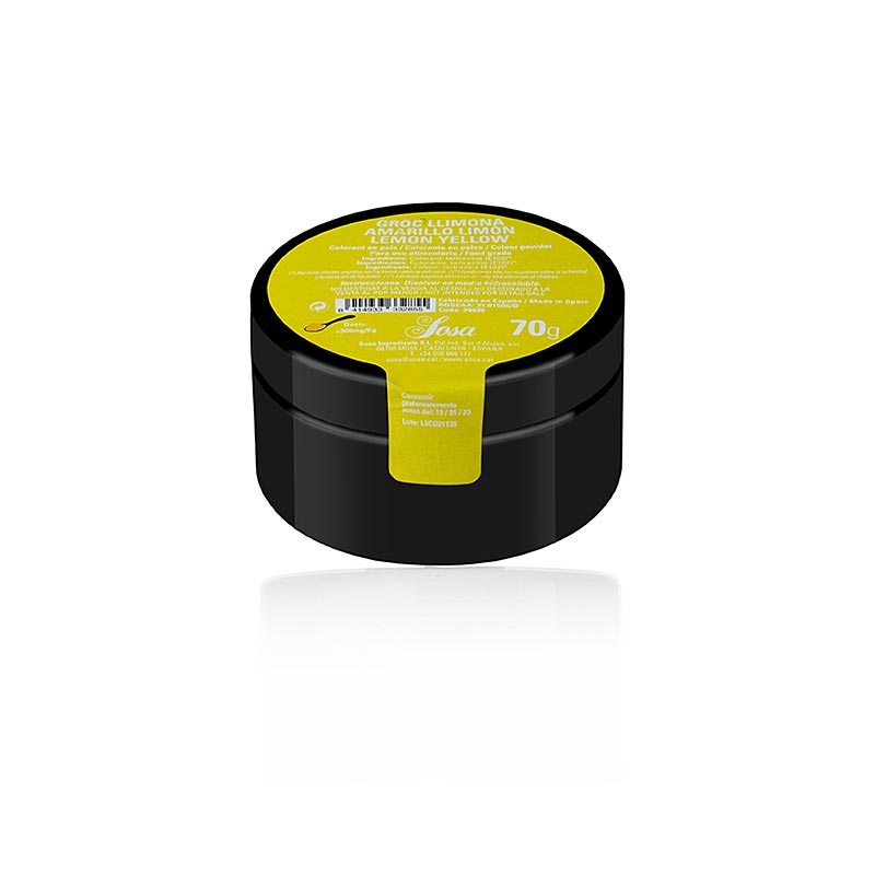 Sosa livsmedelsfärg citrongul, pulver, vattenlöslig (39439), 70 g