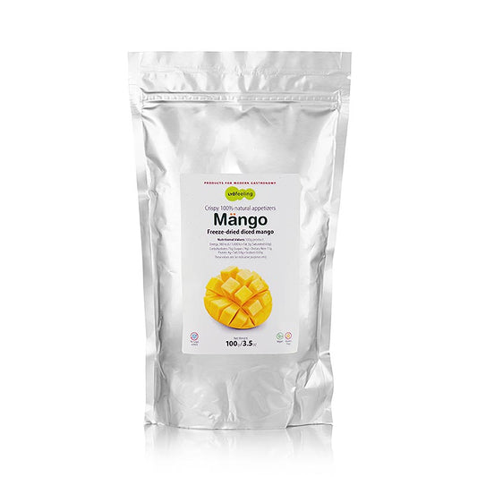 TÖUFOOD LYOFËELING MÄNGO, frystorkad mango, tärningar, 100 g