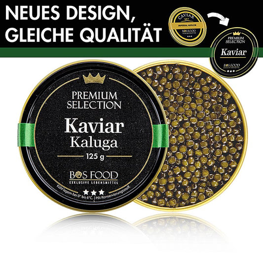 BOS FOOD Premium Selection – Kaluga-kaviar (Huso dauricus), Kina, 125 g