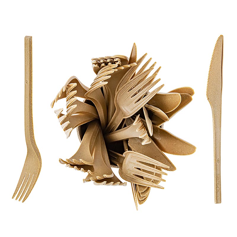 refork BBQ bestickset (15x gaffel/kniv) i pappask, av sågspån, 30 delar