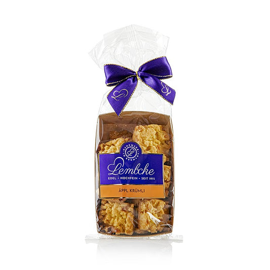 Teegebäck Äpple Krümli, smörströsselkaka med äpple, Lembcke, 100 g