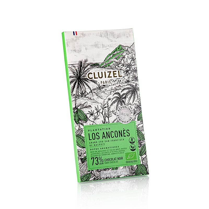 Plantagechokladkaka Los Ancones 73 % mörk, Michel Cluizel, ekologisk, 70 g