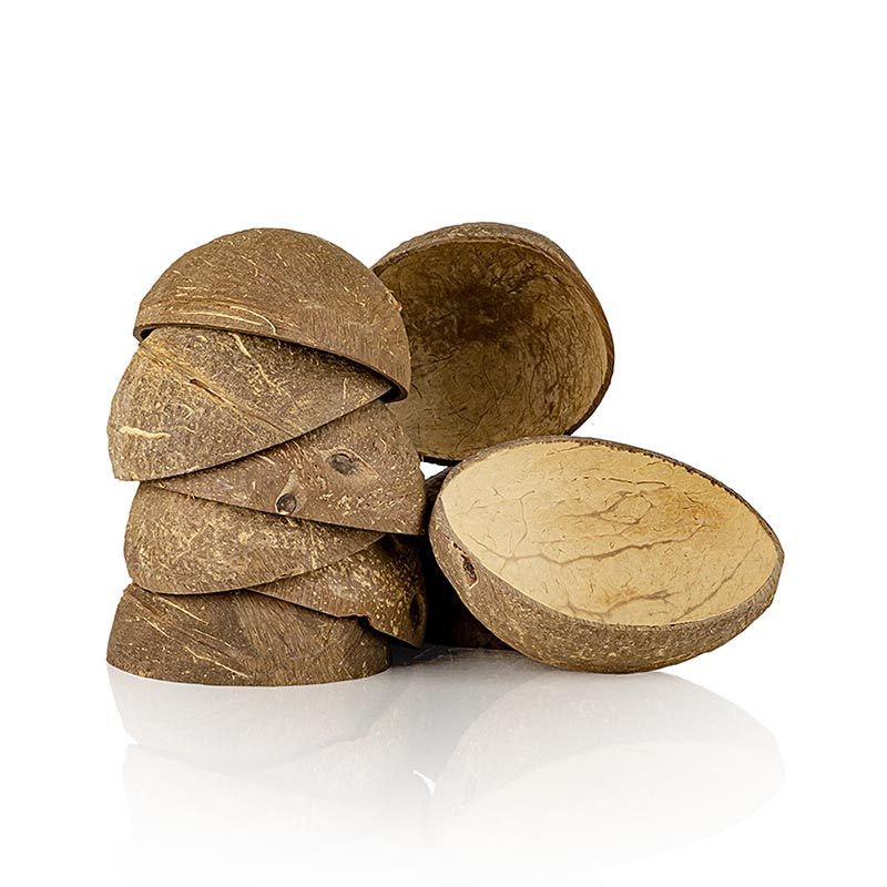 Kokosnötskal, 10 halvor, 8x11x4 cm, 100% Chef (PC/68760), 10 st