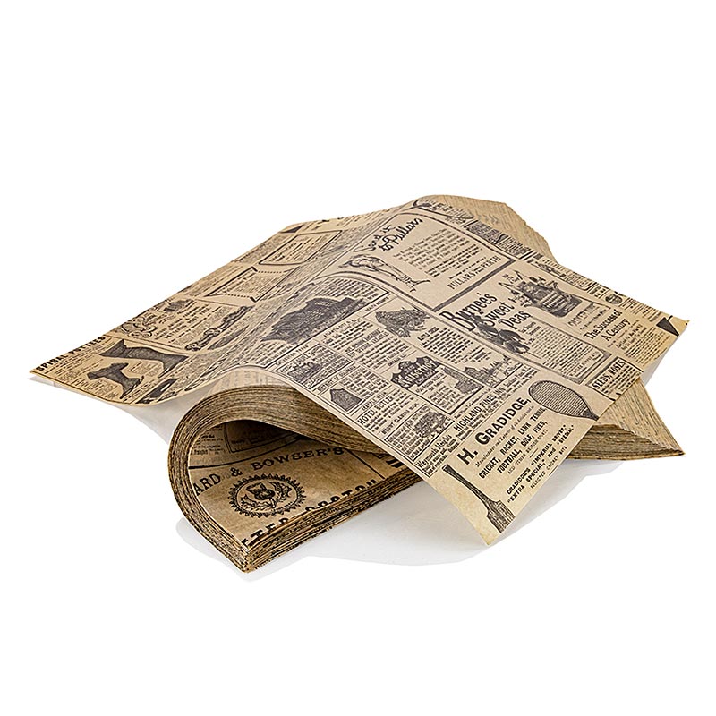Snackpapper "tidningspapper", kraftpapper, 28x34 cm, fettavvisande, 1 000 st