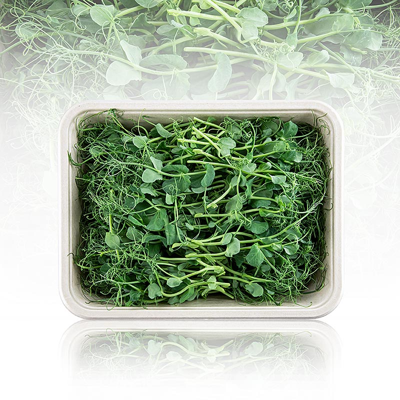 Fullpackade microgreens "Ärtor", helt unga blad/groddar, 100 g
