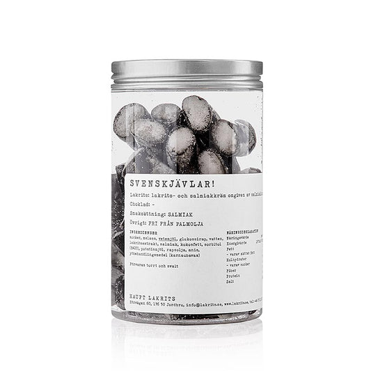 Haupt Lakritz Svenskjävlar, extremt salt med mjuk fyllning, Sverige, 250 g