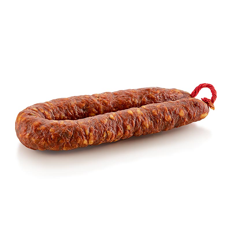 Chorizo Sarta Fort, stark, hästskoformad, Gamboa, 250 g