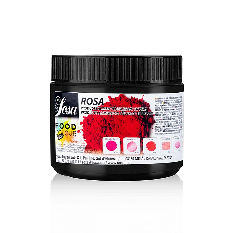 Sosa naturlig livsmedelsfärg rosa, pulver, helt lösligt (38628), 200 g