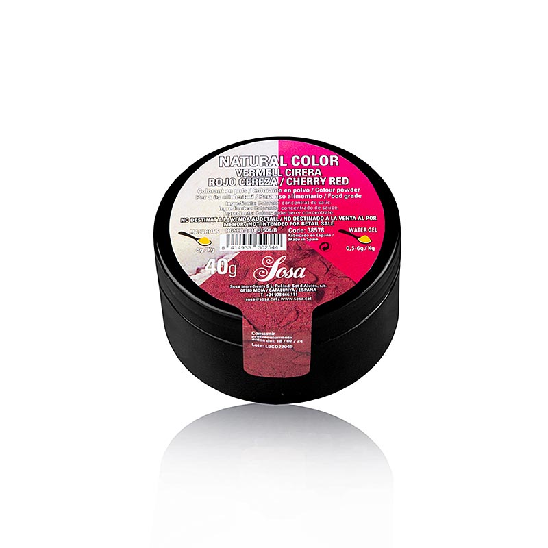 Sosa naturlig livsmedelsfärg körsbärsröd, pulver (38578), 40 g