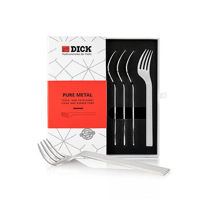 Dick Set med tjock biff- och matgaffel, Pure Metal, 4 st