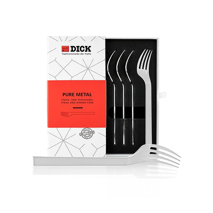 Dick Set med tjock biff- och matgaffel, Pure Metal, 4 st
