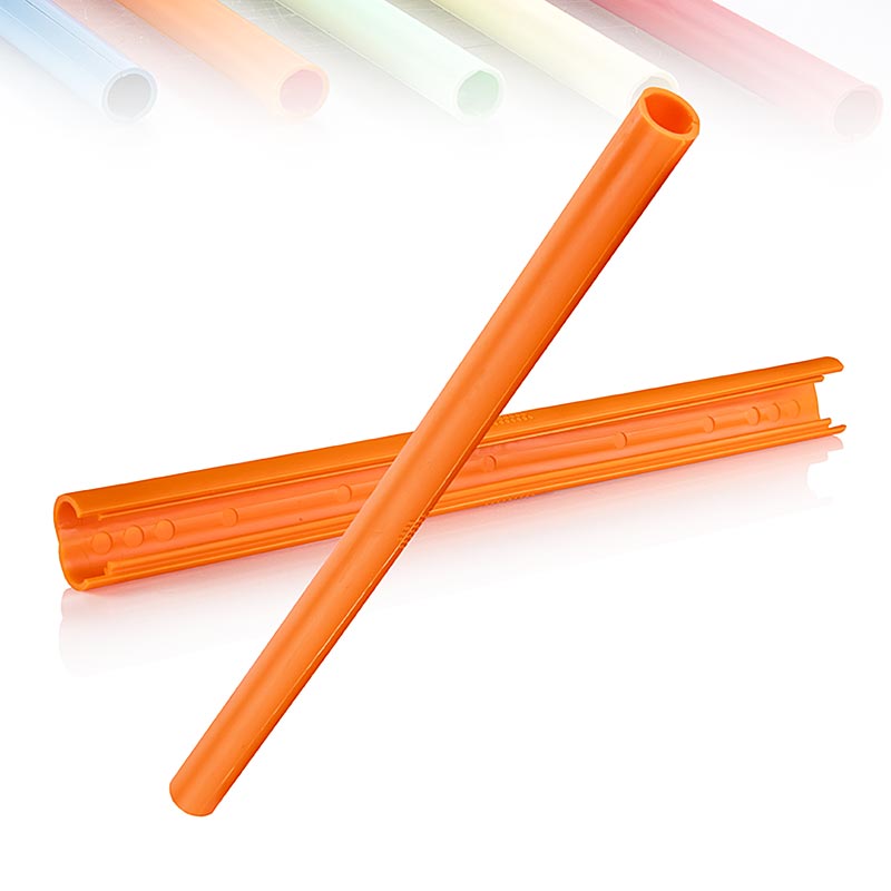 ClickStraw – återanvändbart sugrör, orange, 10 st