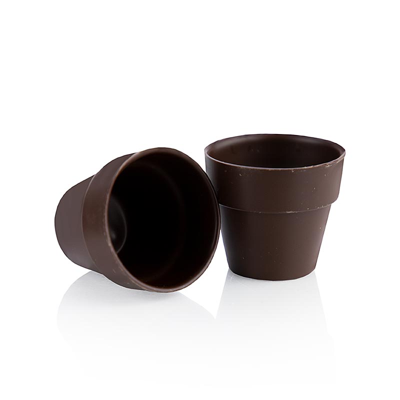 Chokladform Flower Pot Large, mörk, 62x55 mm, dobla (18143), 840 g, 28 st