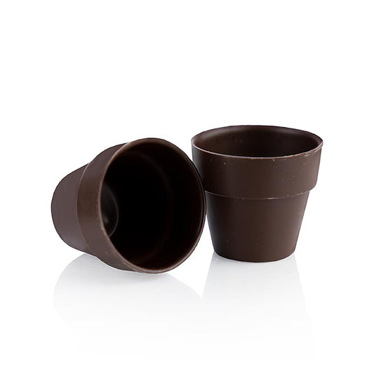 Chokladform Flower Pot Large, mörk, 62x55 mm, dobla (18143), 840 g, 28 st