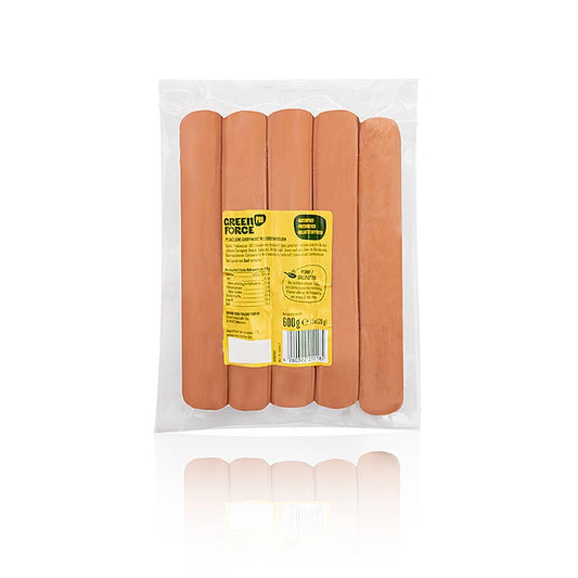 Greenforce vegansk currykorv, av ärtprotein, 600 g, 5 x 120 g
