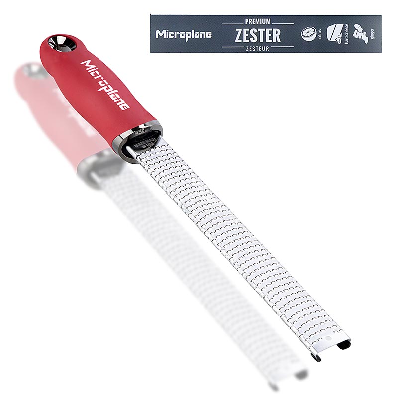 Microplane Premium Classic - stav, rivjärn, handtag granatrött /soft-touch, 1 st