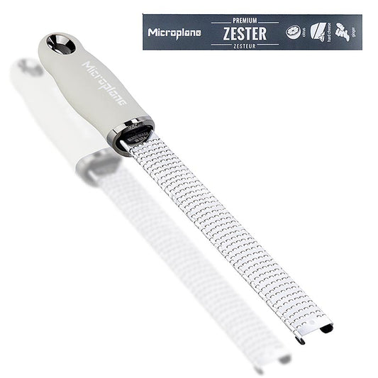 Microplane Premium Classic – stav, rivjärn, handtag i kasmirbeige/soft-touch, 1 st