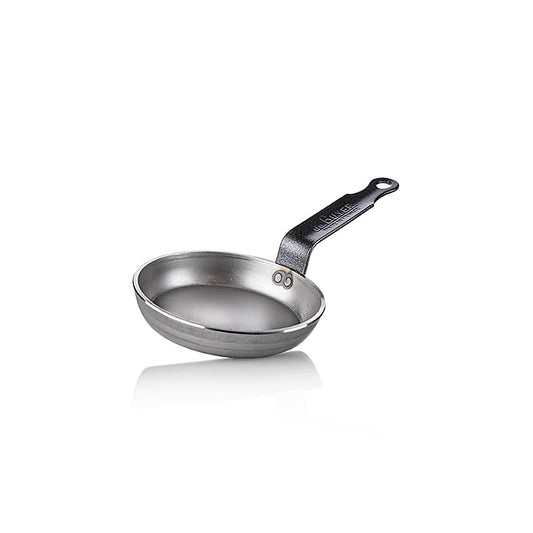 Blini-panna CARBONE Plus, järn, ø12 cm, H2 cm, de Buyer (5140.12), 1 st