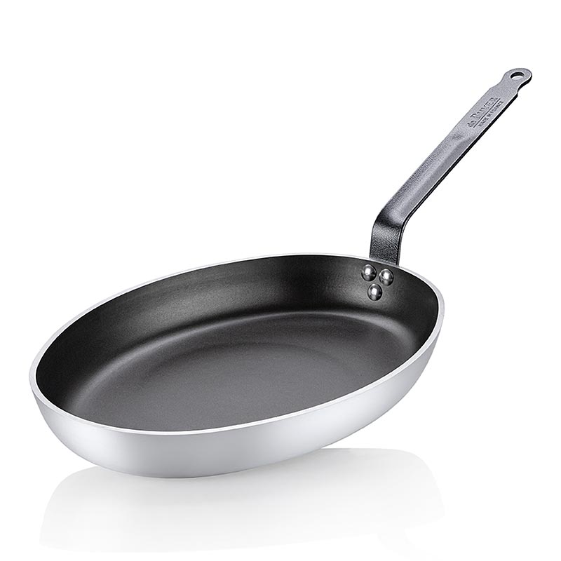 Fiskpanna oval, non-stick Choc Resto Induktion, ø36 cm, de Buyer (8481.36), 1 st